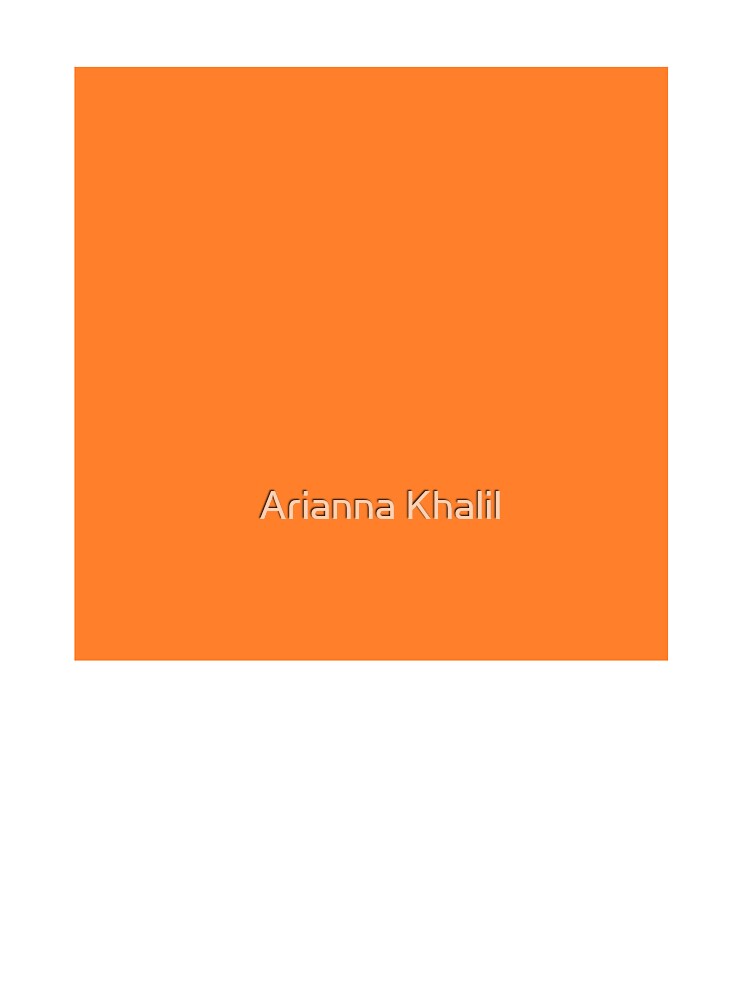 Solid Bright Orange by Arianna Khalil