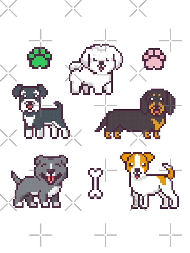 Pixel Art Dog Sticker Set 2 by uxcomshop