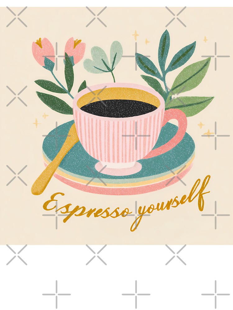 Espresso Yourself Coffee Cup Icon Illustration by BobaBunny76