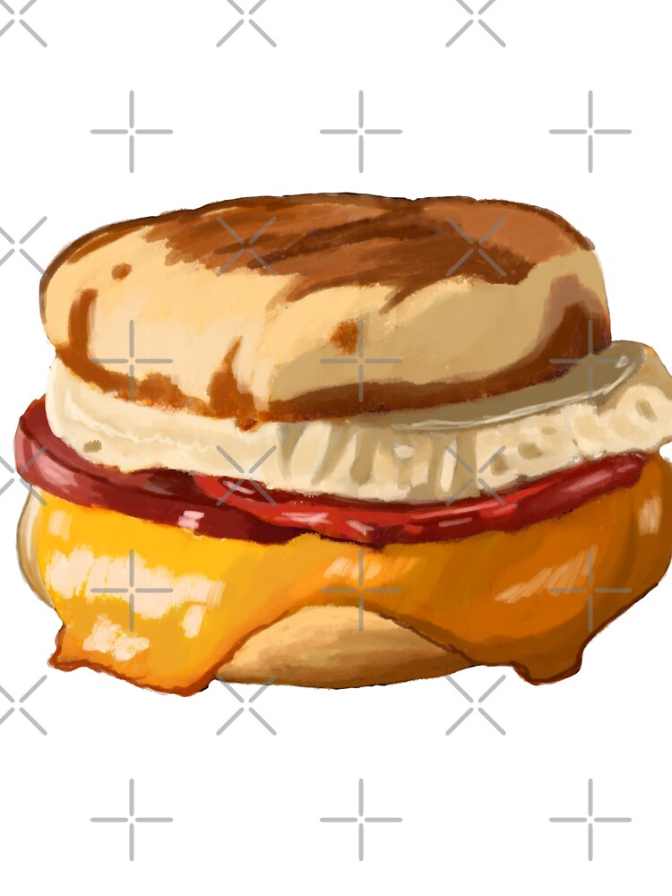 Breakfast Muffin - Egg Cheese Tomato Muffin by BunnyBizarre