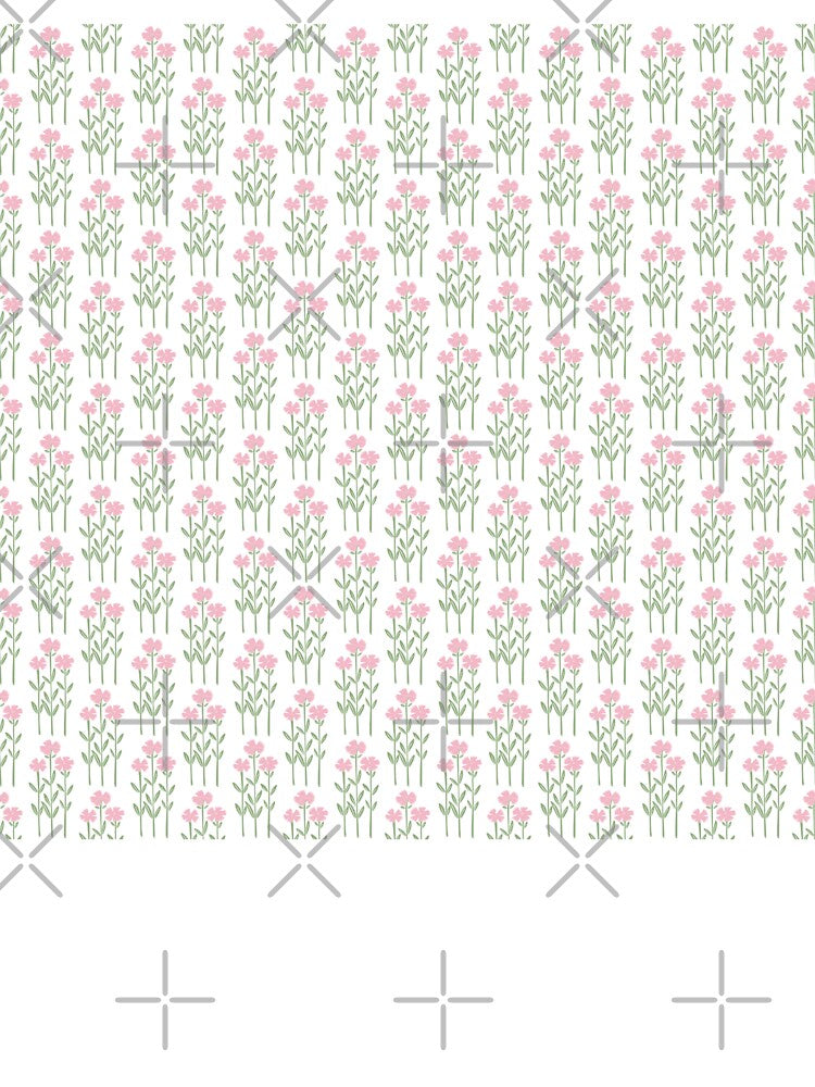 Medium Soft Pink Floral Botanical Seamless Pattern Illustration by DColourMuse