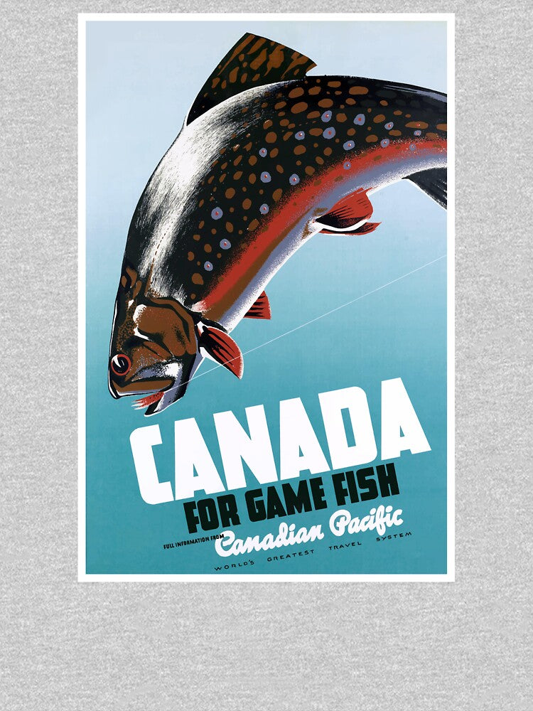1942 CANADA For Game Fish Travel Poster by retrographics
