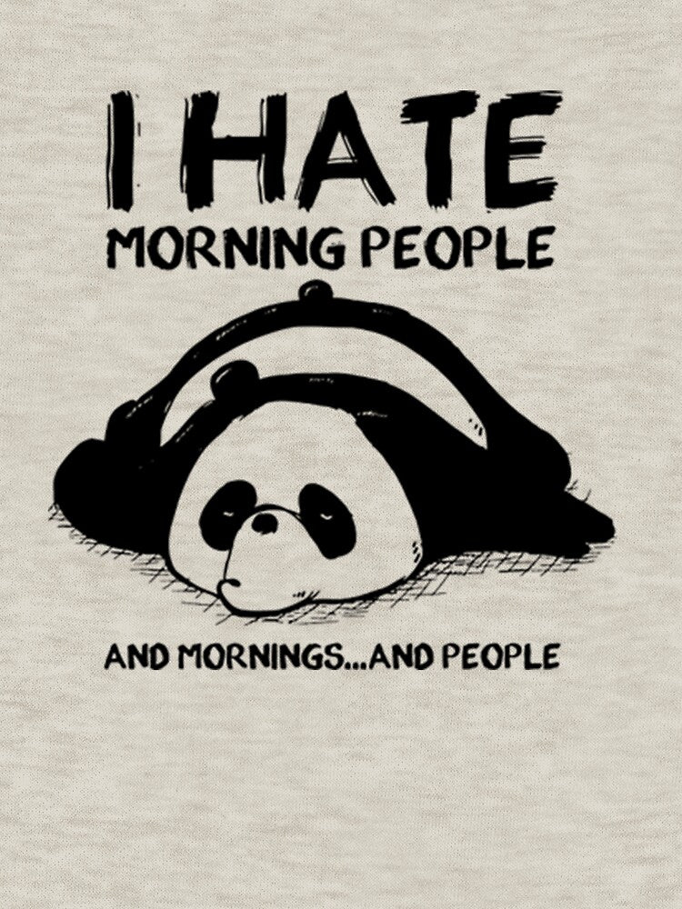 Lazy Panda I Hate Morning People by PixelsNotPens