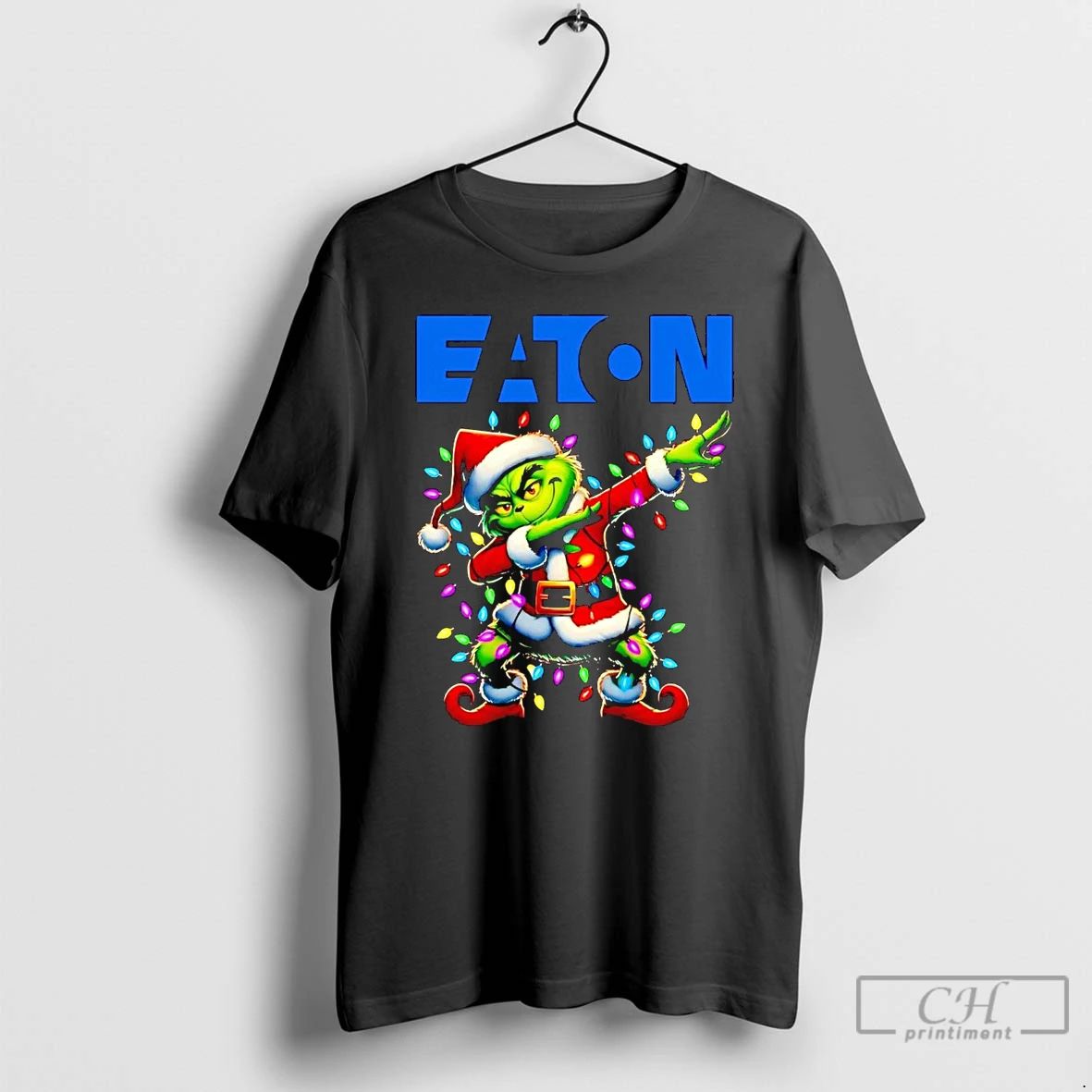 Classic Santa Grinch Dabbing Eaton Christmas Light T Shirts