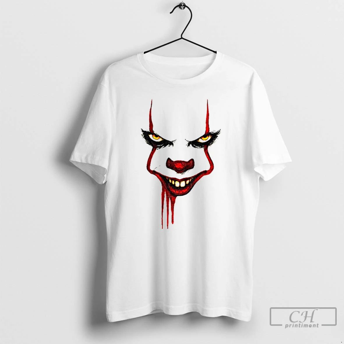 Scary Movie Killers Pennywise Face Halloween T Shirts