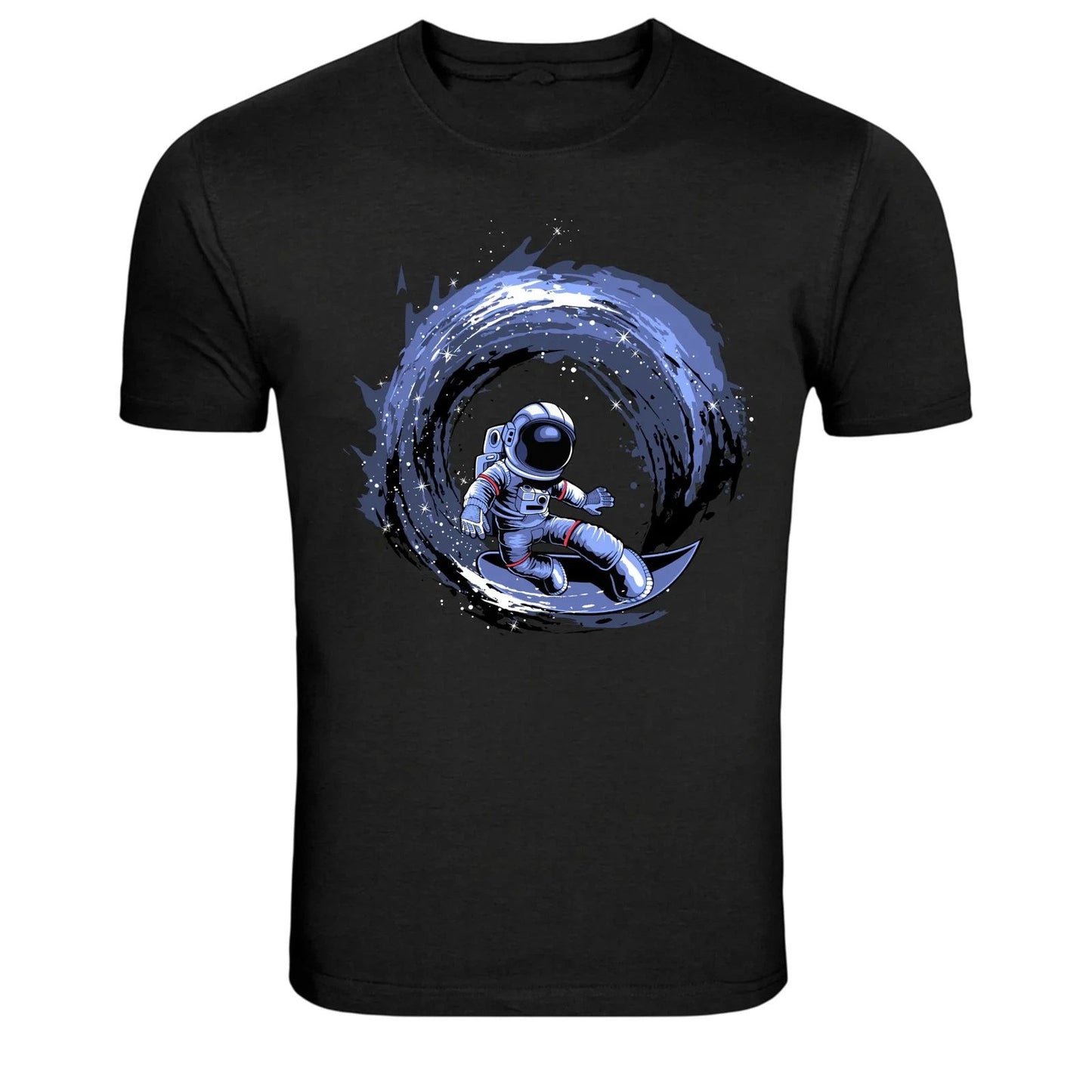 Astronaut Surfing Cosmic Wave Space Graphic T-Shirt