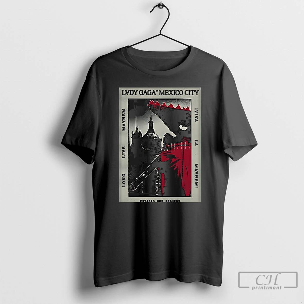 Classic Lady Gaga Black Cdmx T Shirts Hoodie Longsleeve