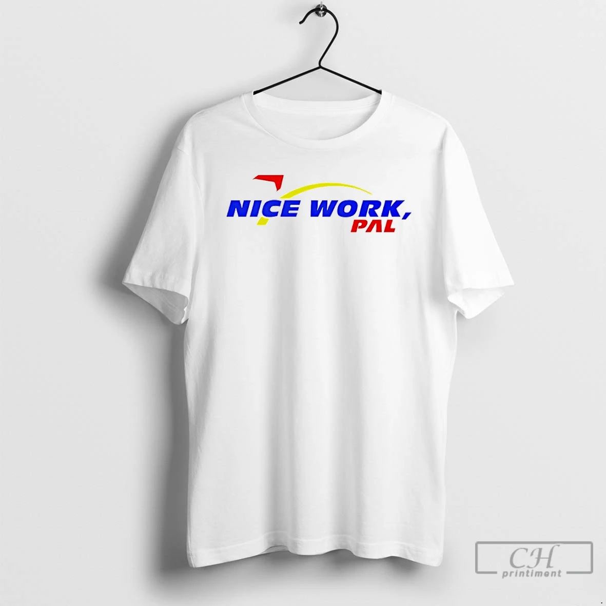Classic Mariann Bell Wearing Nice Work Pal Logo T Shirts