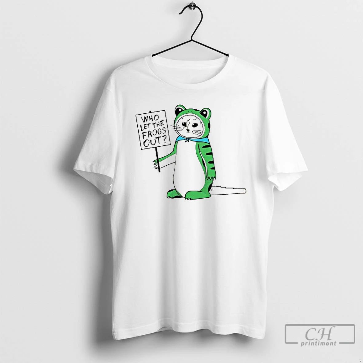 Classic Who Let The Frogs Out Cat Meme T Shirts