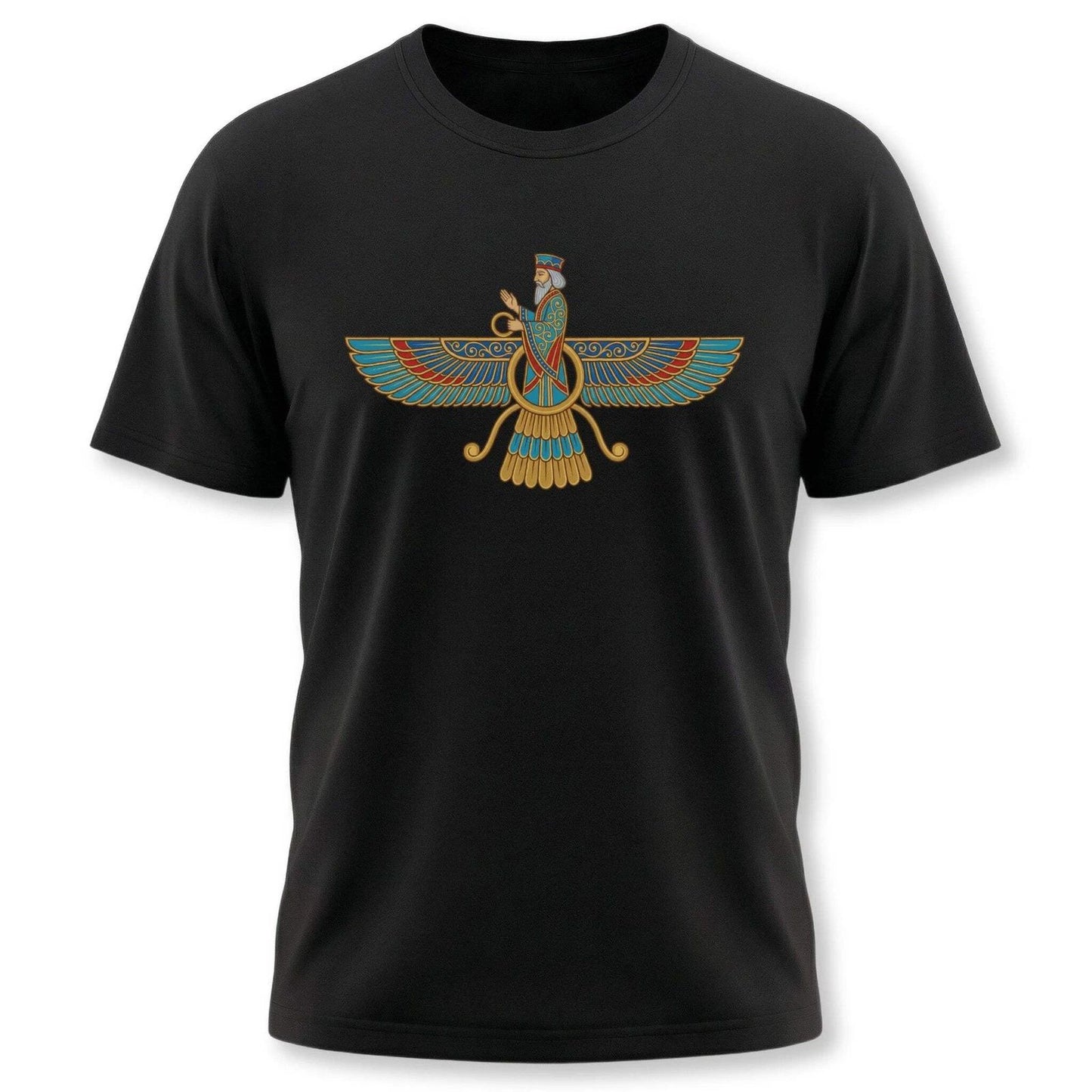 Faravahar Zoroastrian Winged Symbol T-Shirt | Ancient Persian Graphic Tee | V1