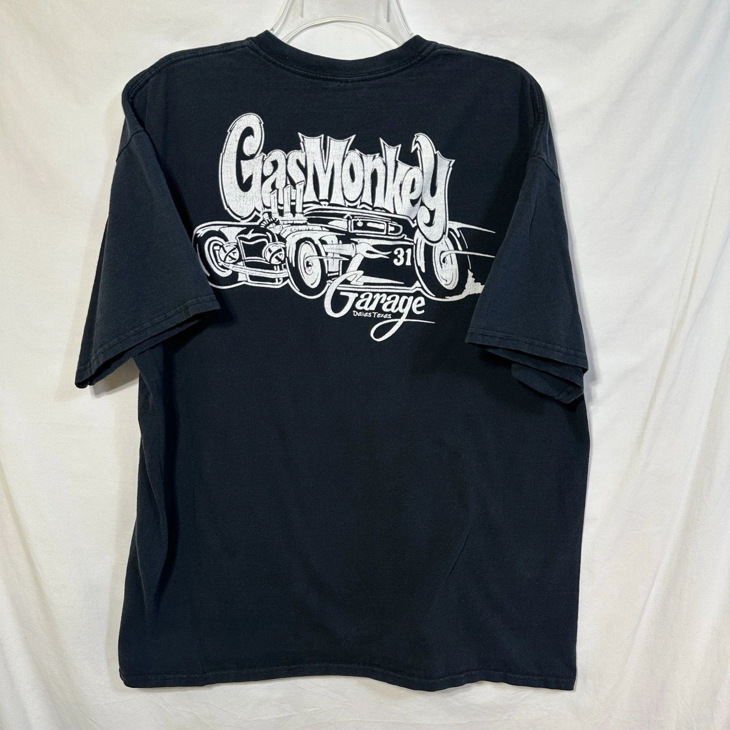 Vintage Gas Monkey Garage Double Sided Hot Rod Graphic T-Shirt XL Dragster Tee