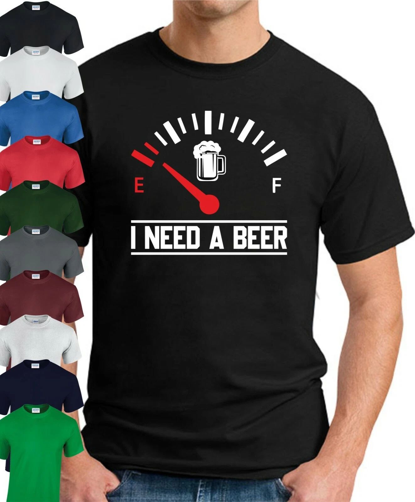 I NEED A BEER T-SHIRT > Funny Slogan Geek Nerd Novelty Gift Car Drinking Pub