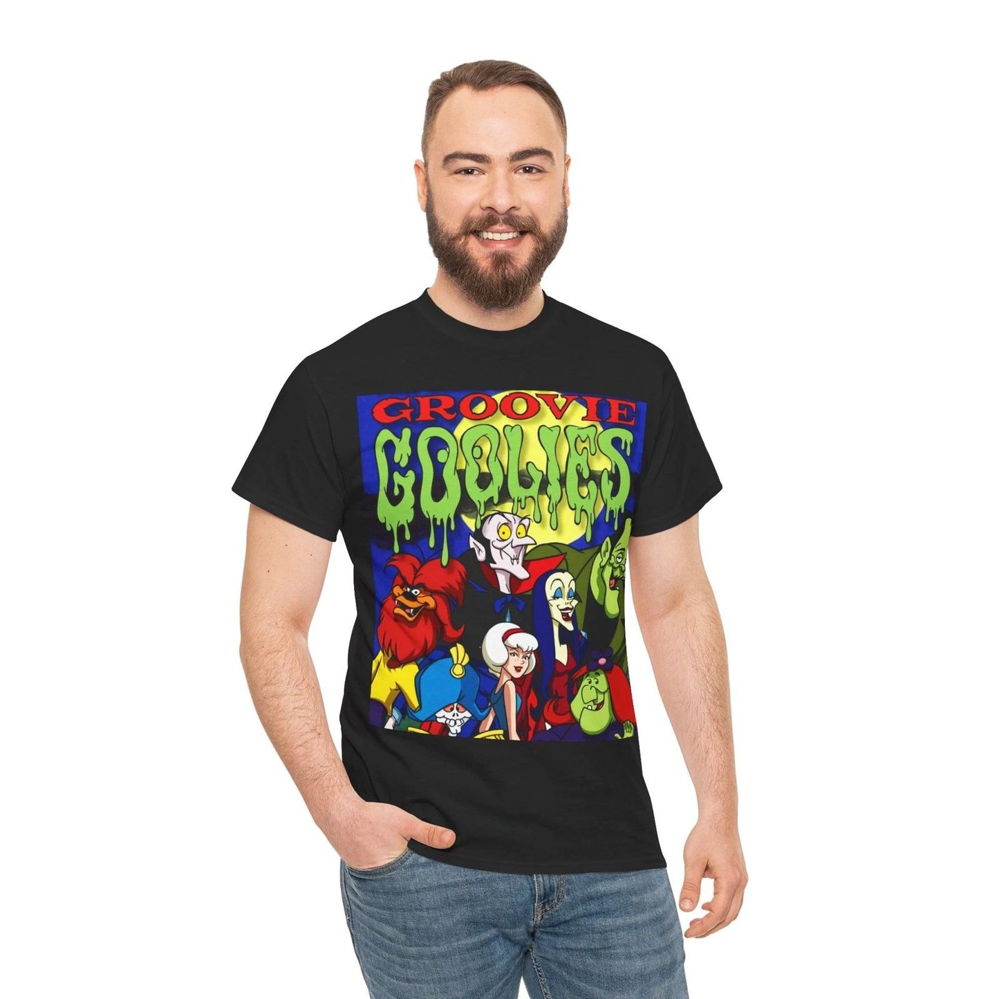 Groovy Ghoulies retro 70s tv Unisex Heavy Cotton Tee