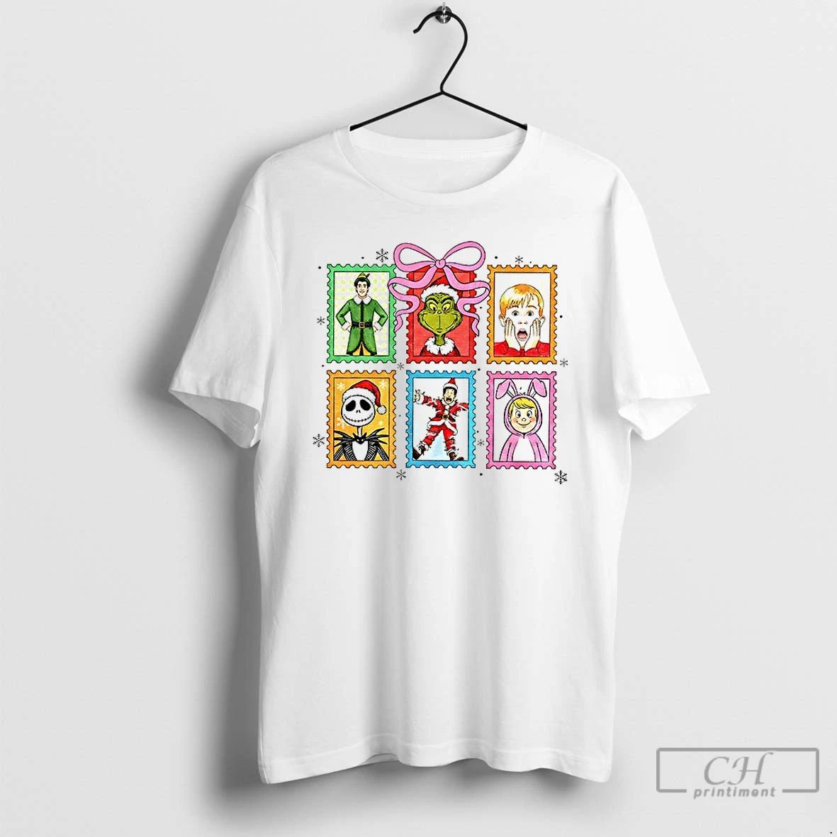 Classic Grinch And Christmas Character Christmas Coquette 2025 Vintage T Shirts