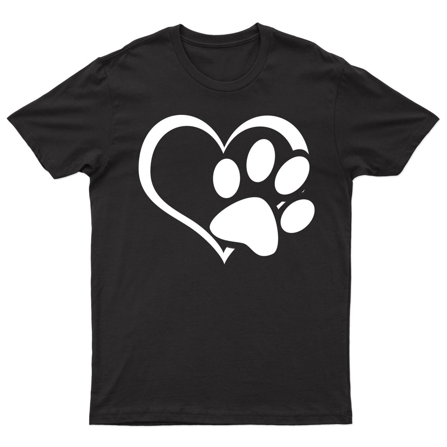 Paw Heart Mens T Shirt Animal Lovers Dog Idea Funny Novelty Tee Top
