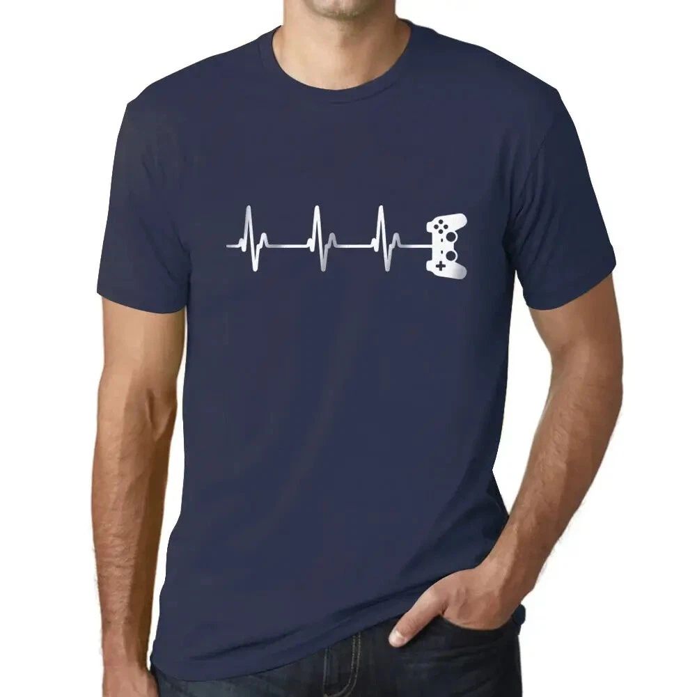 Men's Graphic T-Shirt Gamer Controller Heartbeat Funny Gaming Eco-Friendly