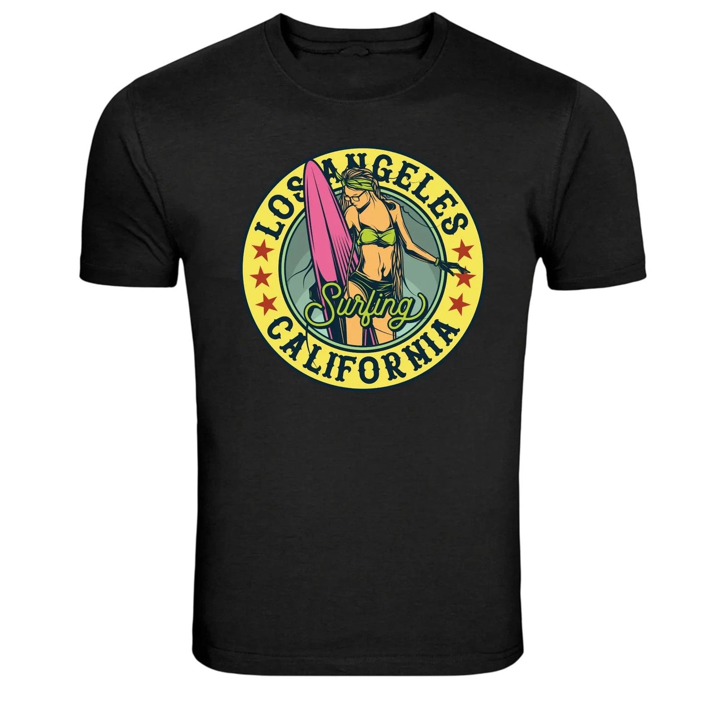 Los Angeles Surfing California Vintage Beach Graphic T-Shirt