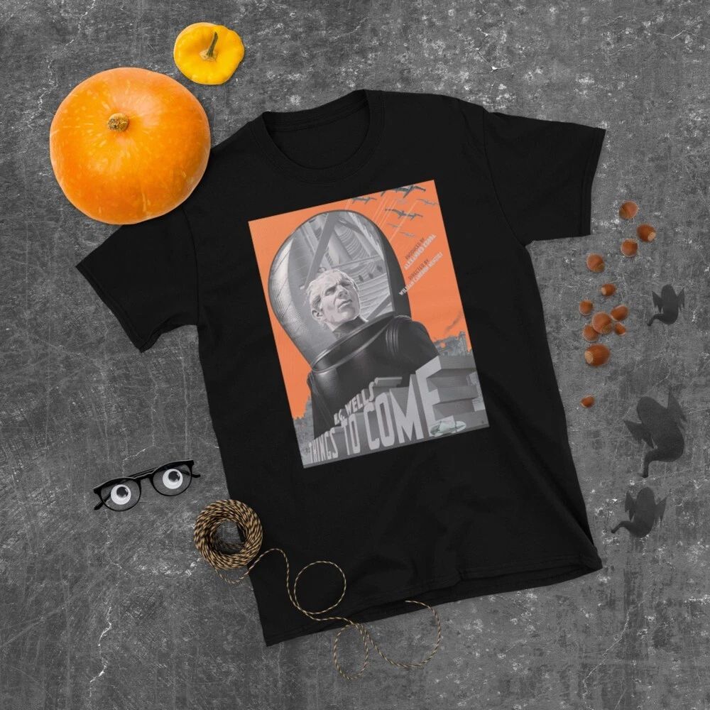 H.G Wells Things to come classic sci fi T-shirt XL