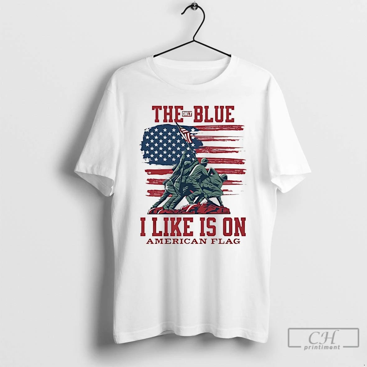 Classic Stars And Stripes The Only Blue I Like Is On American Flag T Shirts