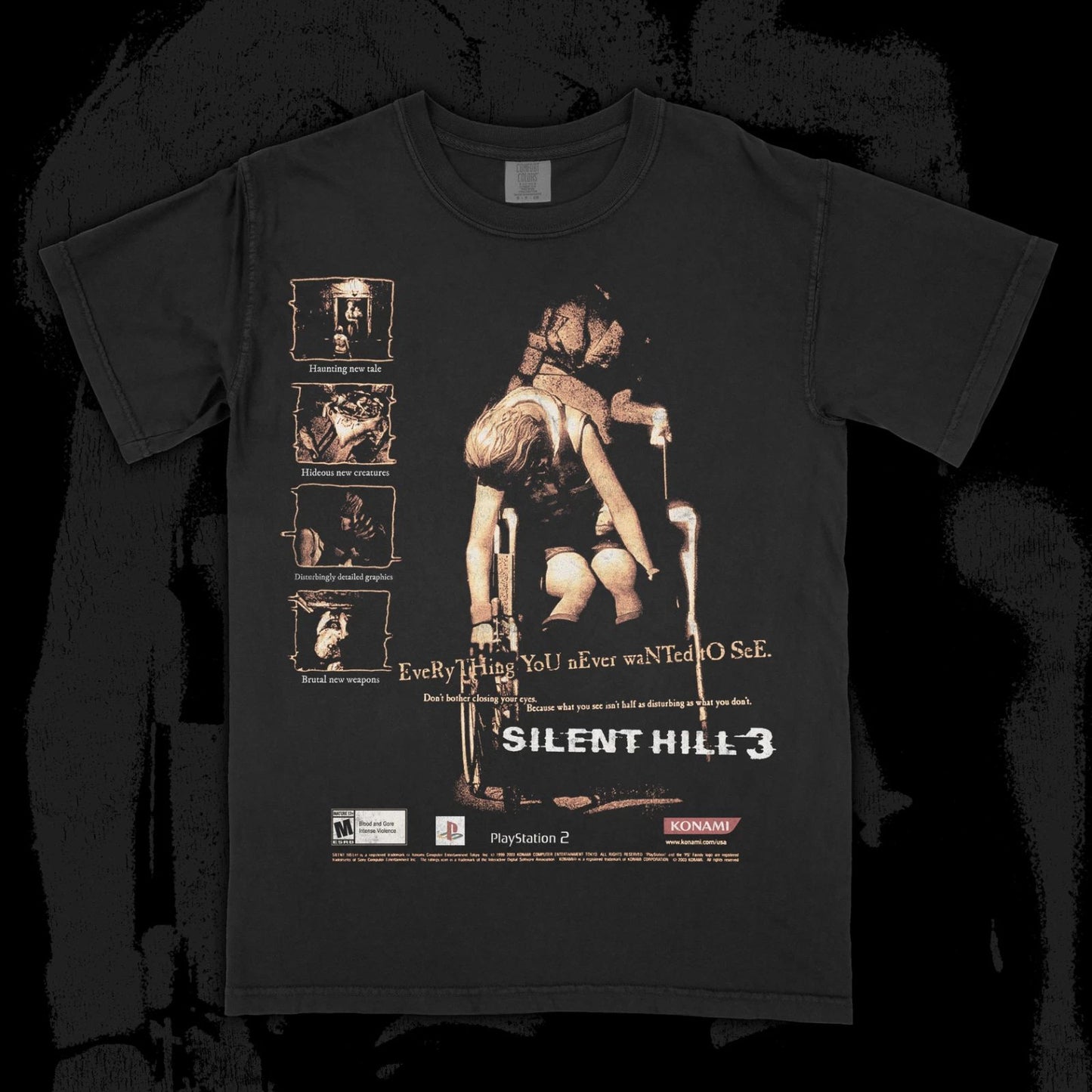 Silent Hill 3 Poster Design T-Shirt Survival Horror Game Tee S-5XL