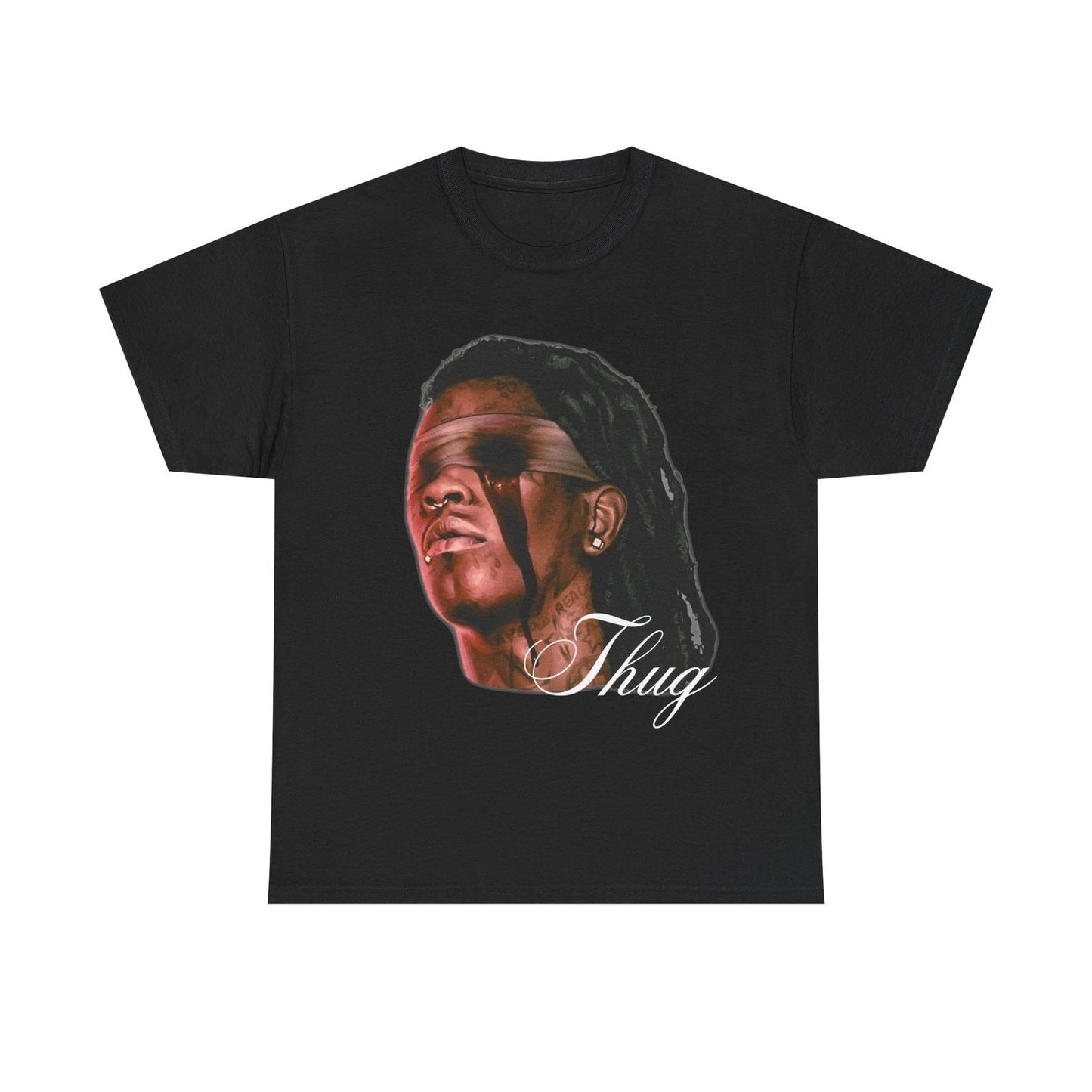 Young Thug Big Face Tee, Men's Graphic T-Shirt, Unisex Cotton Tee, Hip Hop Music