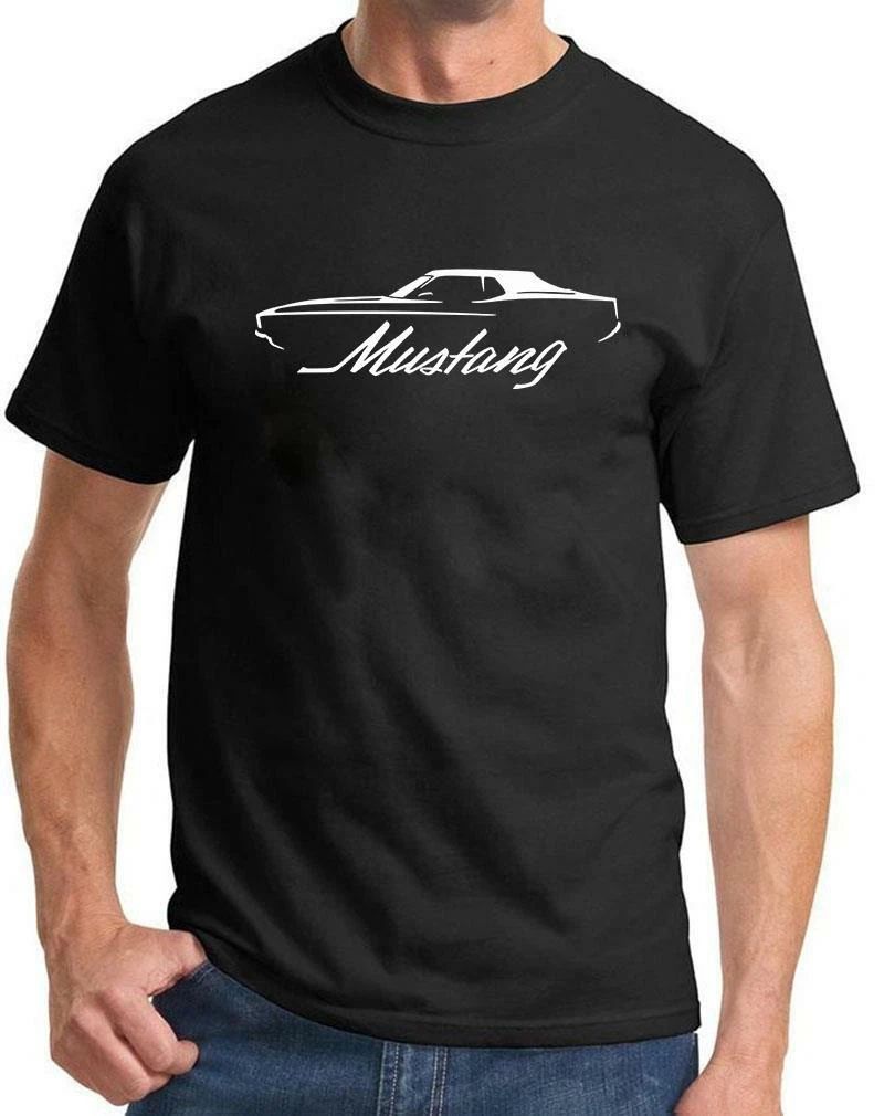 1971 1972 Ford Mustang Coupe Hardtop Classic Outline Design Tshirt NEW COLORS