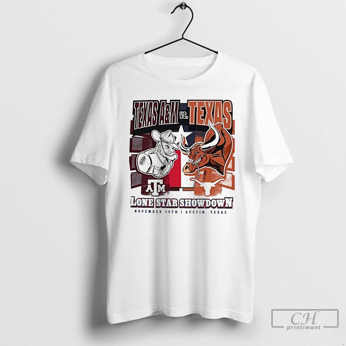 Premium Texas Longhorns Vs Texas Am 2025 Lone Star Showdown Mascot T Shirts