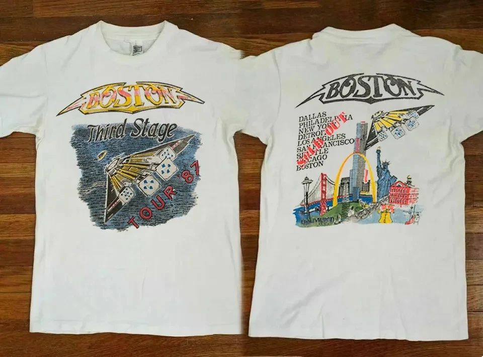 Boston Third Stage Tour '87 T-Shirt, Boston Rock Band Tour