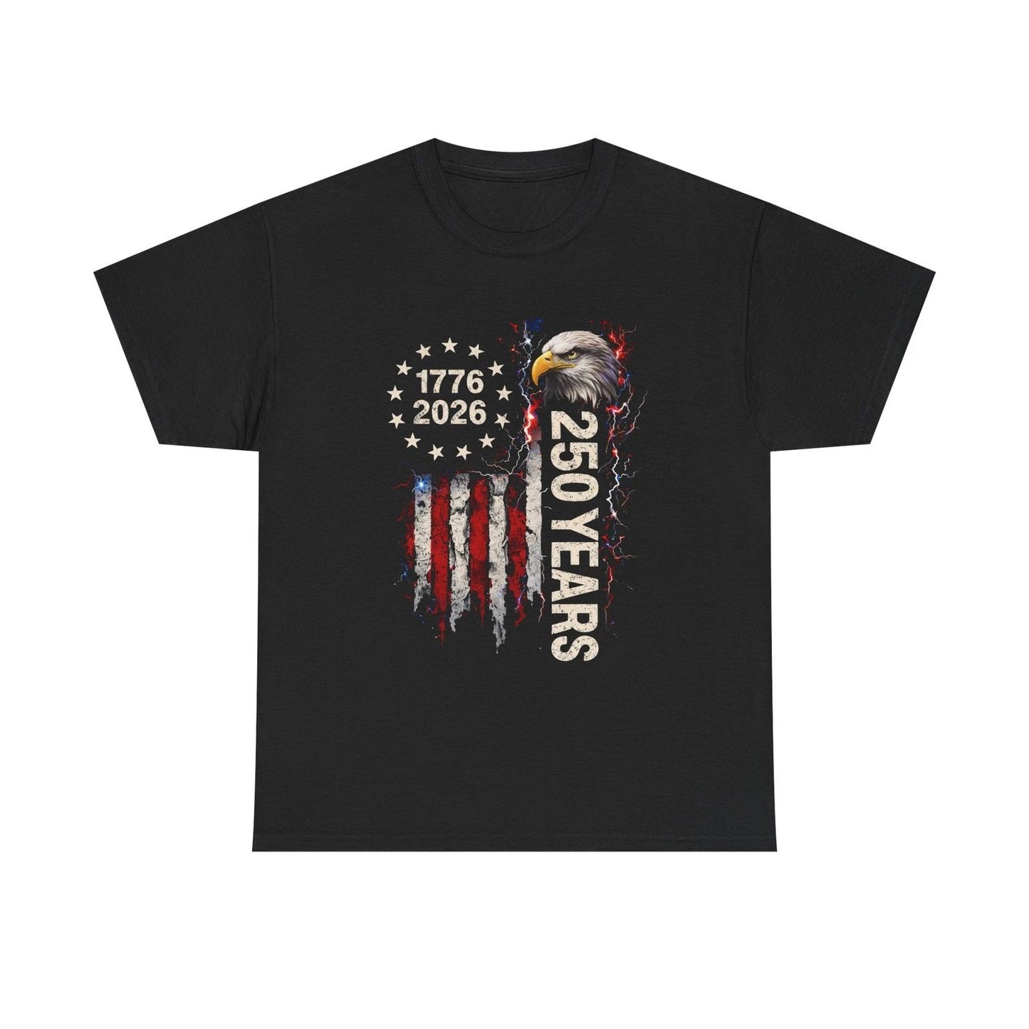 1776-2026 250th Bald Eagle American Flag T-Shirt | Patriotic Tee