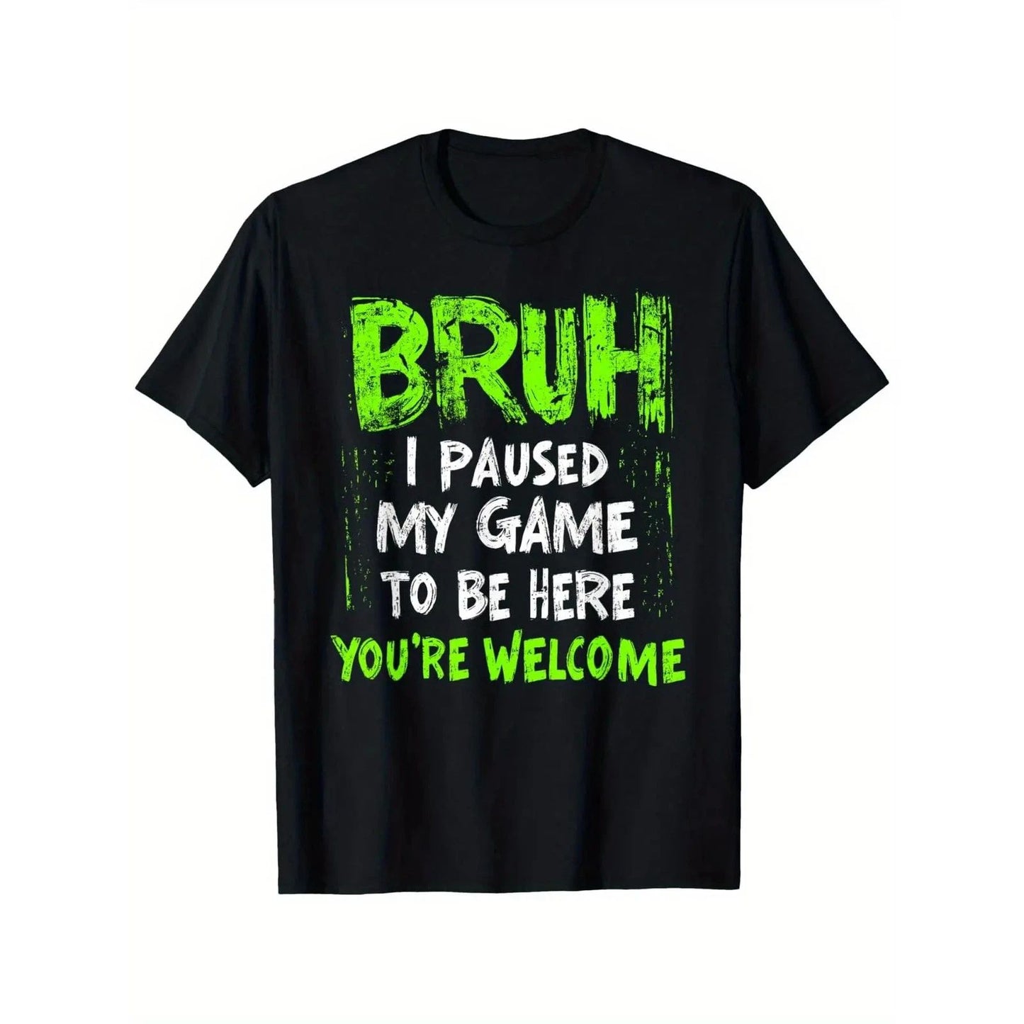Funny Video Gamer Bruh I Paused My Game Teen Boys Gaming T-Shirt, Suitable