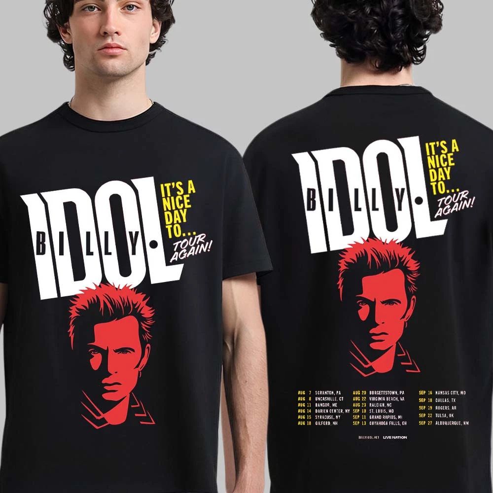 Billy Idol It’s A Nice Day To Tour Again 2026 North America Summer T-Shirt