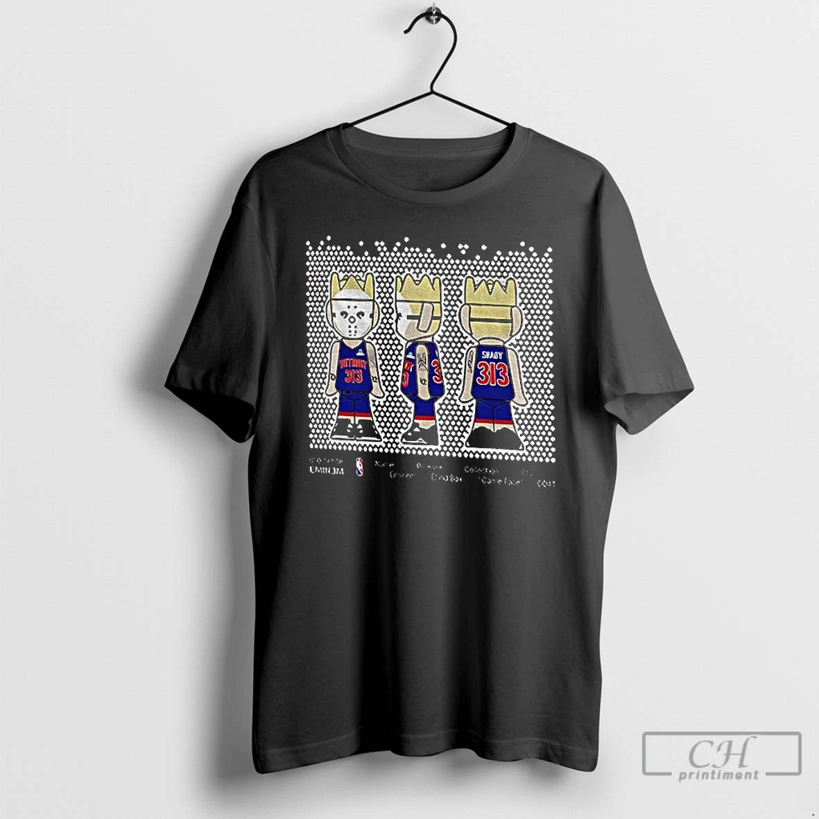 Classic Ghostwrite Eminem Detroit Pistons Basketball 2025 T Shirts
