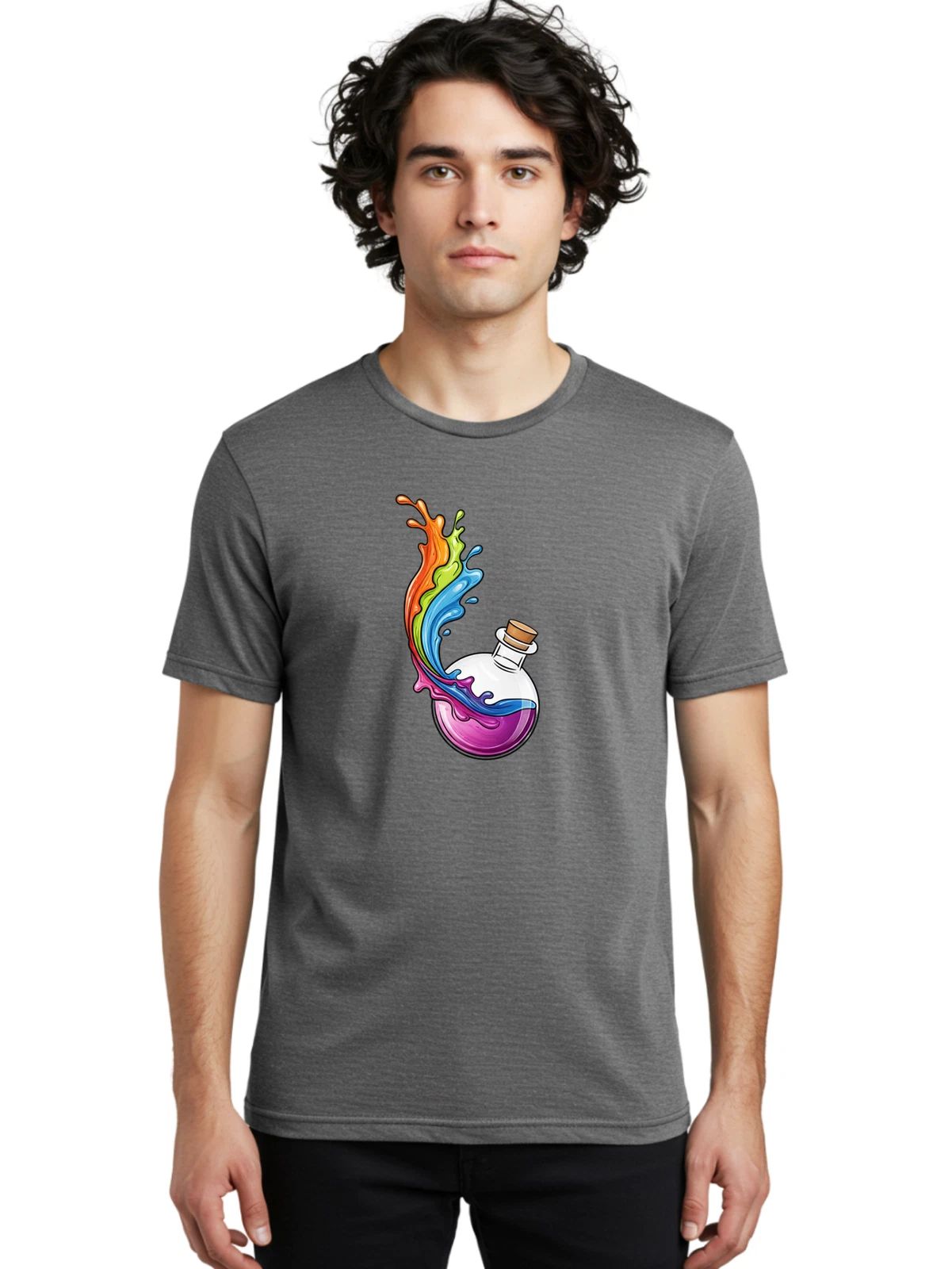 Potion-Bottle-1 Mens Graphic Tee, 100% Cotton, Casual Summer Wear