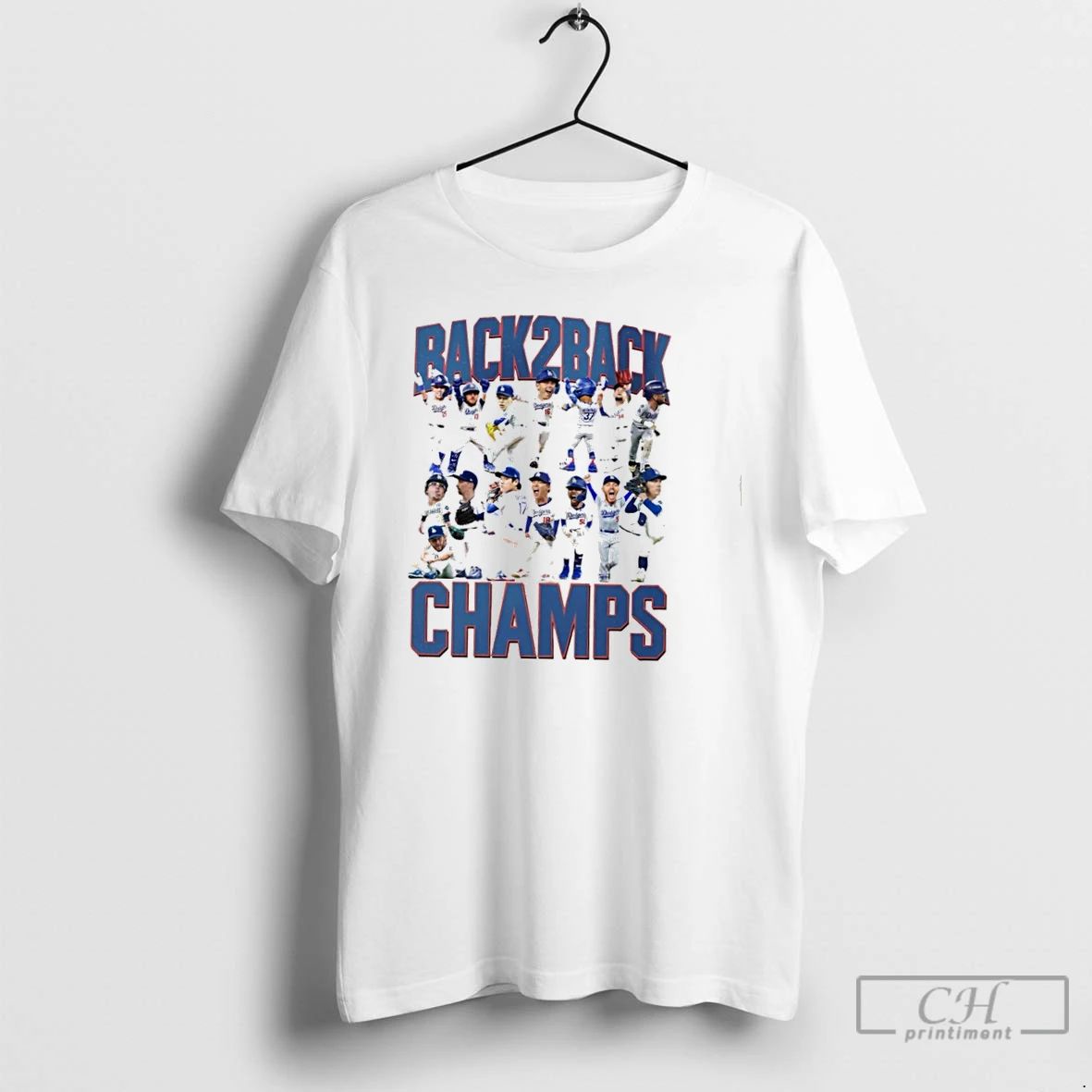 Premium Los Angeles Dodgers Back 2 Back Champs T Shirts