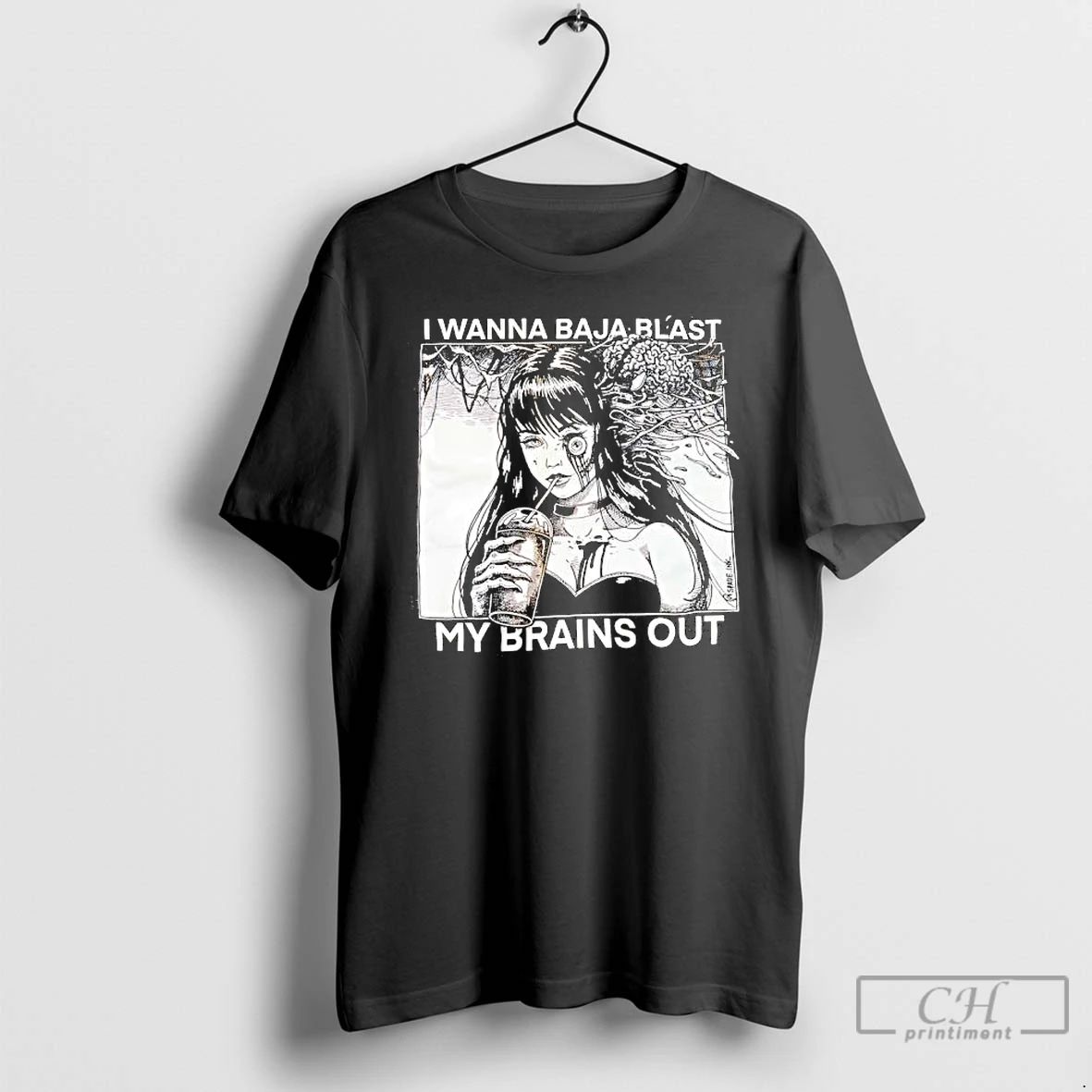 Premium I Wanna Baja Blast My Brains Out Graphic T Shirts