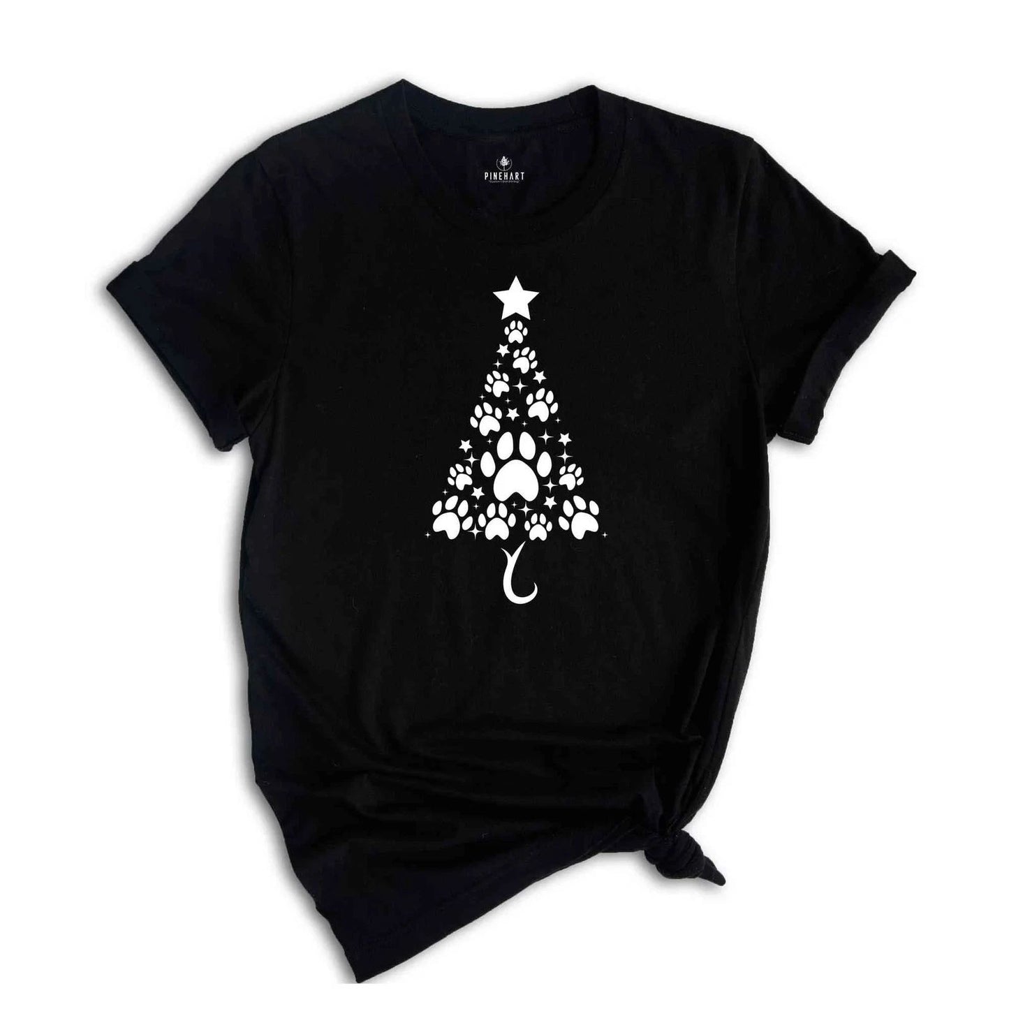 Dog Paw Tree Shirt, Cute Dog Shirt, Christmas Tree Shirt, Christmas Sweatshirt,