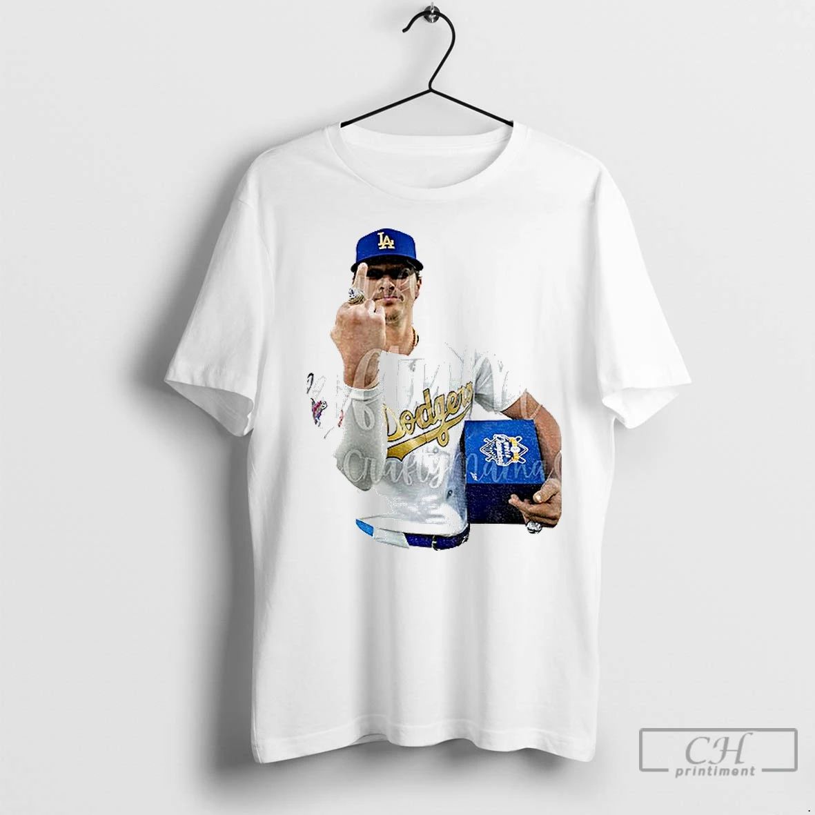 Classic Kike Hernandez Middle Finger Ring Doyers Los Angeles Dodgers Mlb Baseball World Series 2025