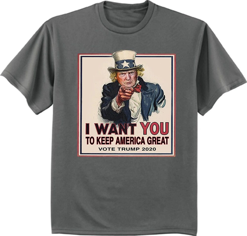 Trump 2020 Shirts Mens Graphic Tees American Pride Uncle Sam Clothing Apparel