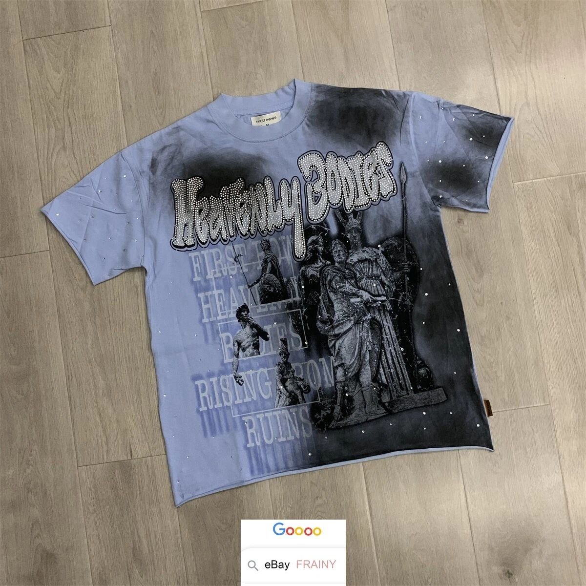 HIGH STREET RHINESTONE VINTAGE T SHIRT MEN WOMEN HIPSTER SHORT SLEEVE SUMMER TOP