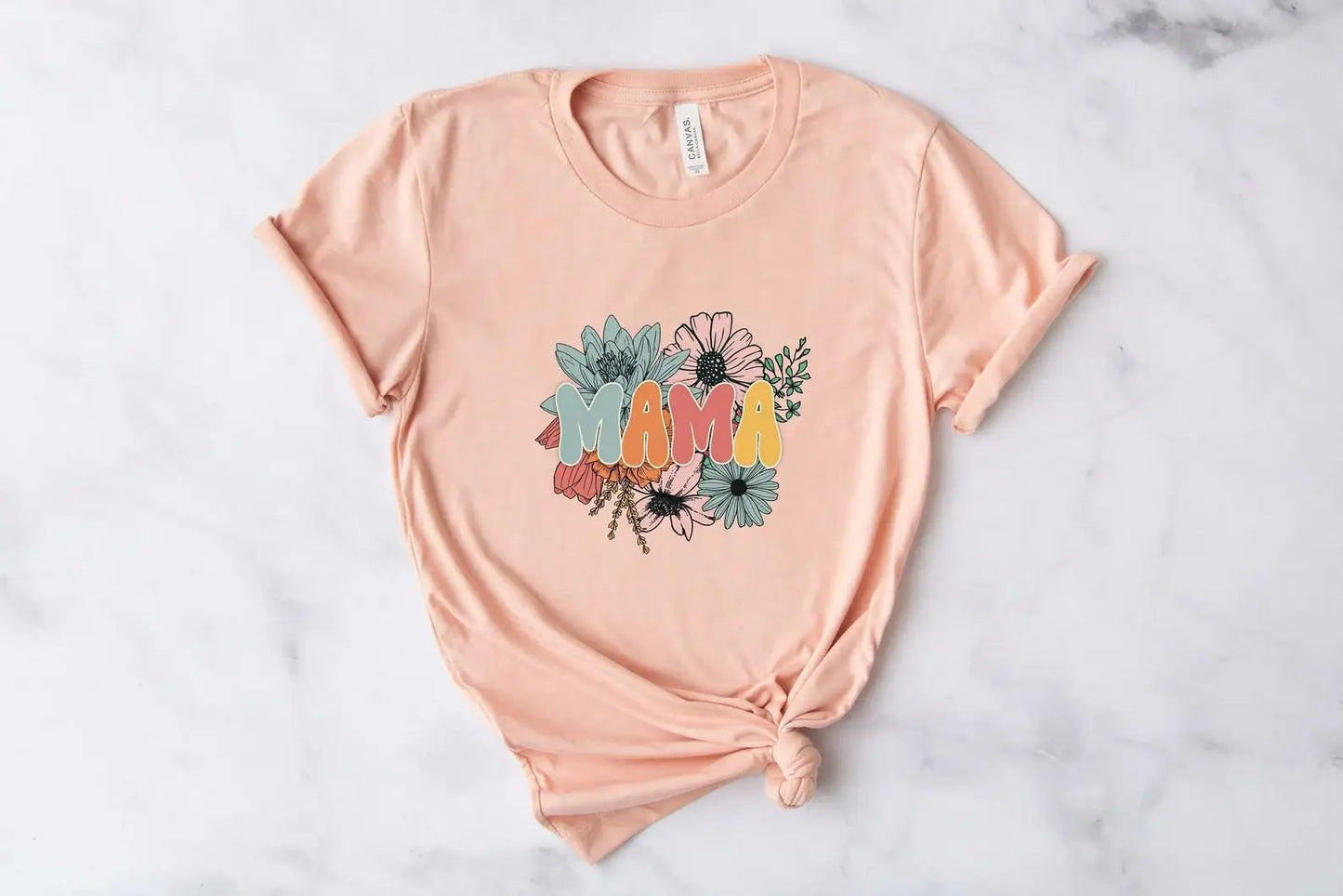 Retro Floral Mama T-Shirt