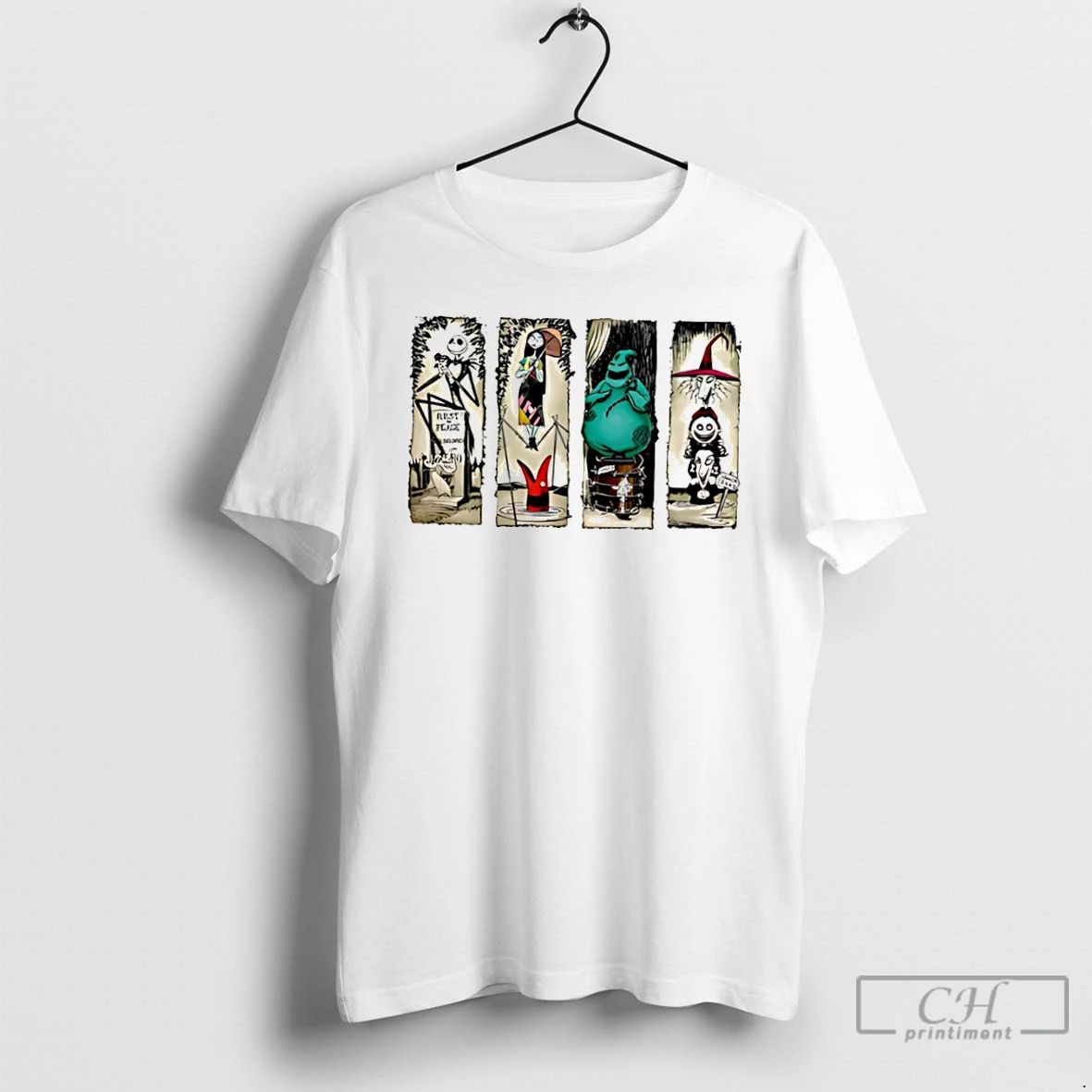 Classic The Nightmare Before Christmas Animated Film Characters Halloween T Shirts