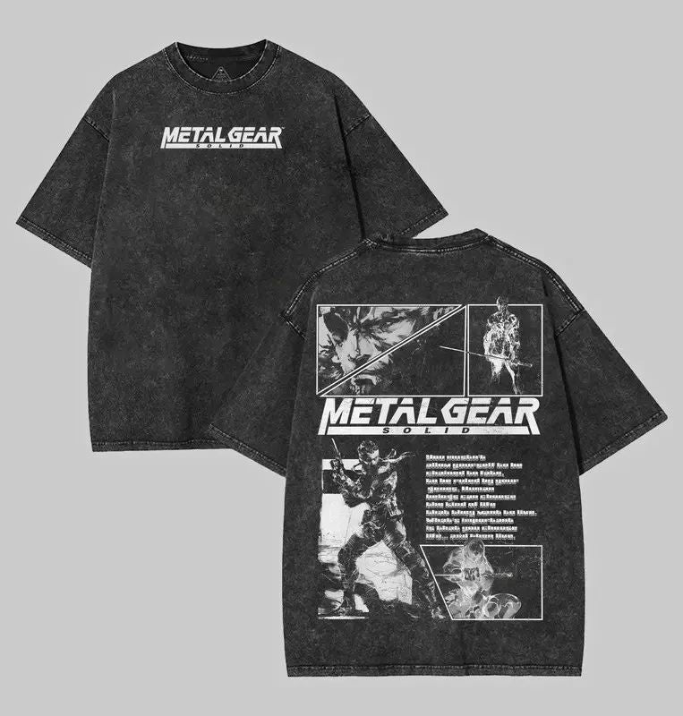 Metal Gear Solid Tee,Heavyweight Cotton, Game Shirt, Men