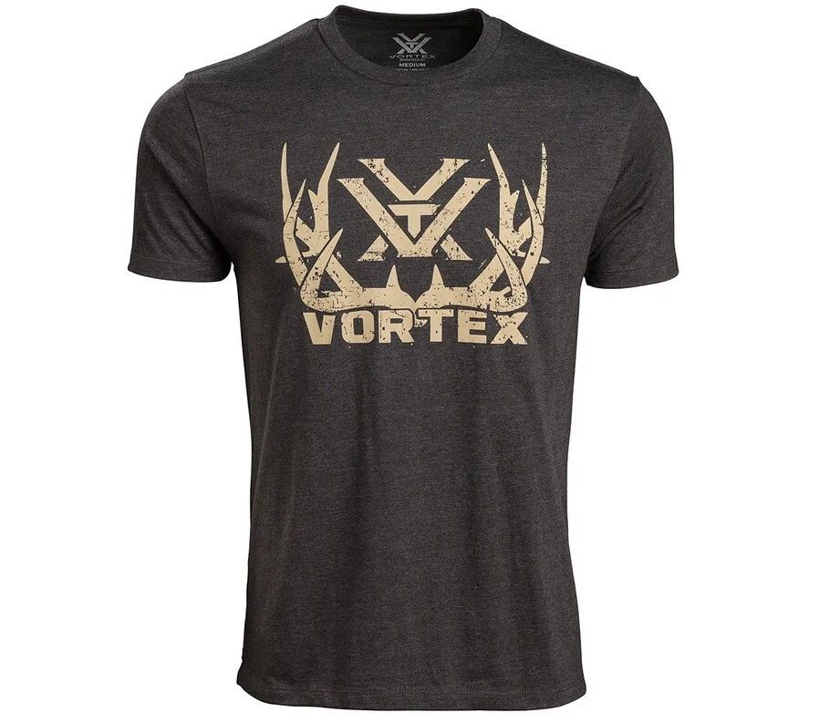 Vortex Optics Full-Tine Short Sleeve T-Shirt Mens M/L/XL/2X/3X Charcoal Heather