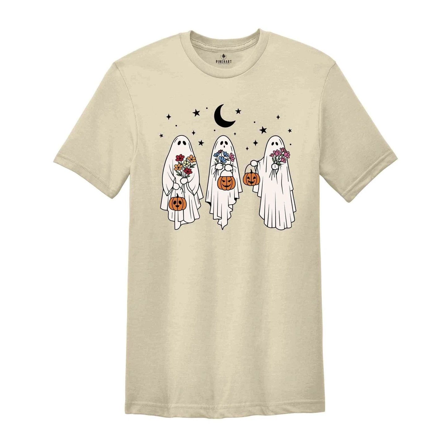 Floral Ghost Shirt, Halloween Ghost Shirt, Flower Ghost Shirt, Cute Ghost Shirt,