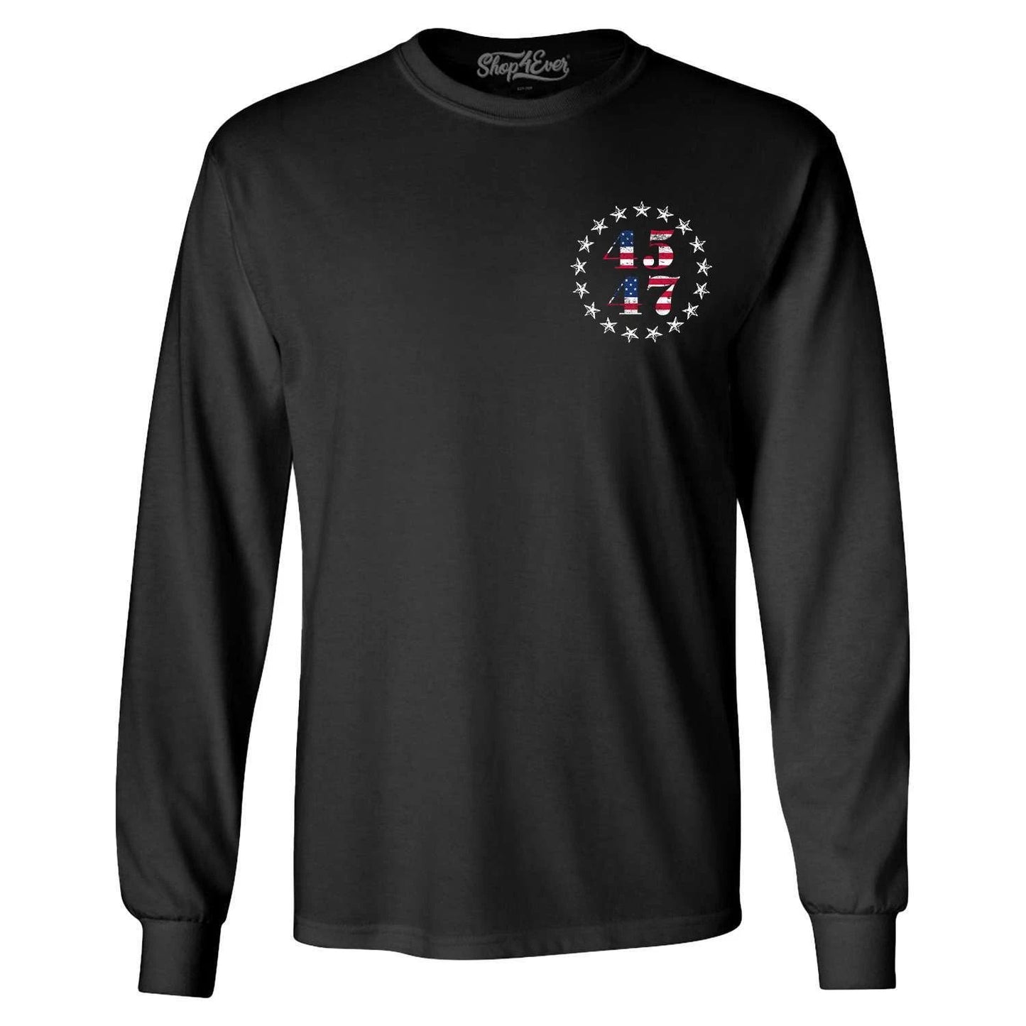 Donald Trump 45 47 Star Pocket Long Sleeve President 2024 Shirt
