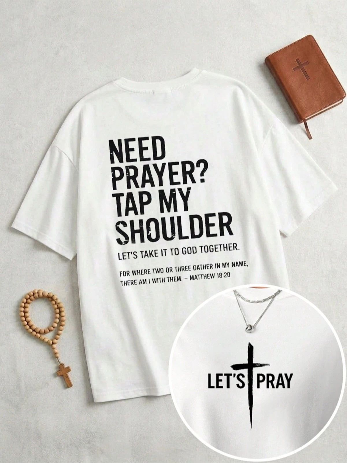 Need Prayer? Tap My Shoulder Soft Cotton Unisex Graphic Tee