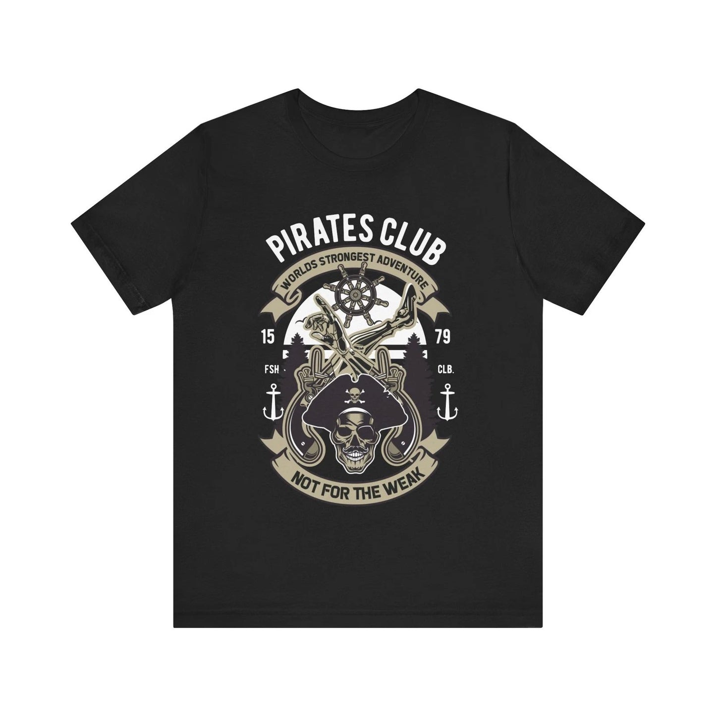 Funny Amputee Shirt, Pirate Club Not for the weak V1, Crew Neck T-Shirt