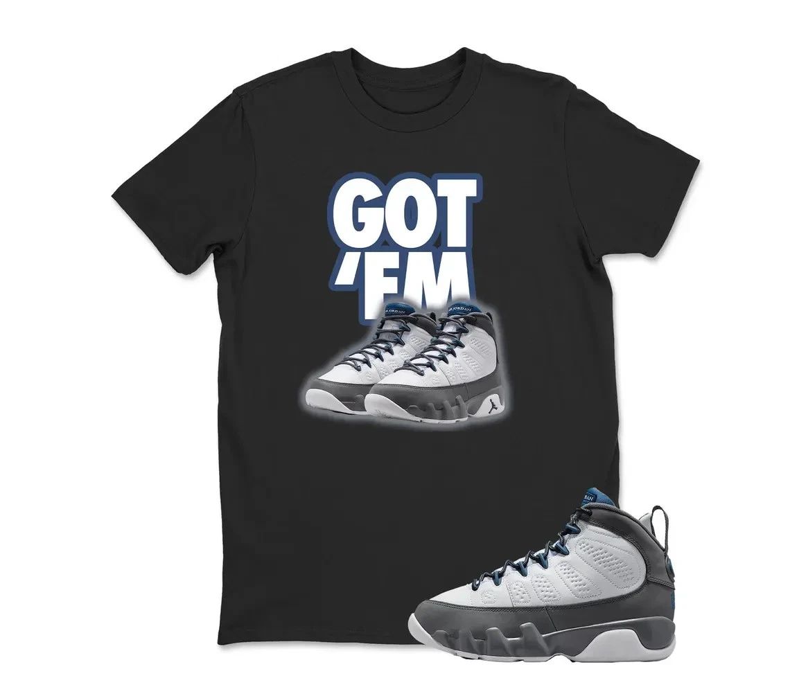 Got Em Jd 9 Flint Grey Matching Sneaker Tee Shirt White, Jd 9 Flint Grey