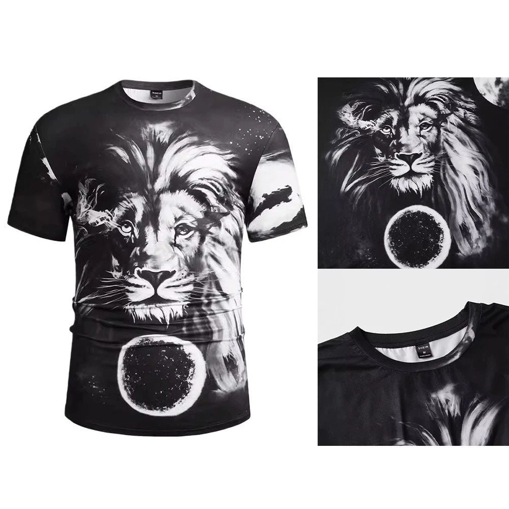 Mens For American Street Style Round Neck T Shirt Vintage Look Regular Shoulder