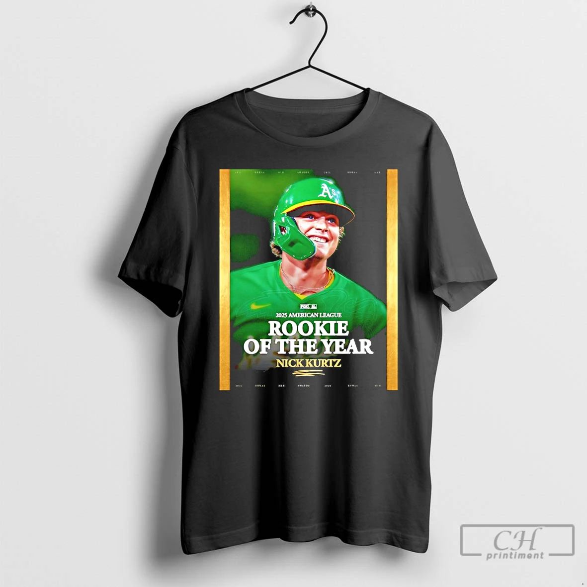 Premium Athletics Baseball Nick Kurtz Is The 2025 Al Rookie Of The Year T Shirts